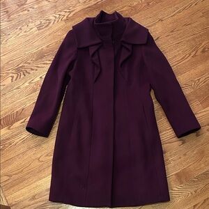 Elie Tahari purple coat, fits like size 12
